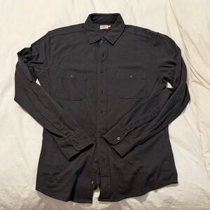 Faherty Men's Charcoal Button-Down Shirt